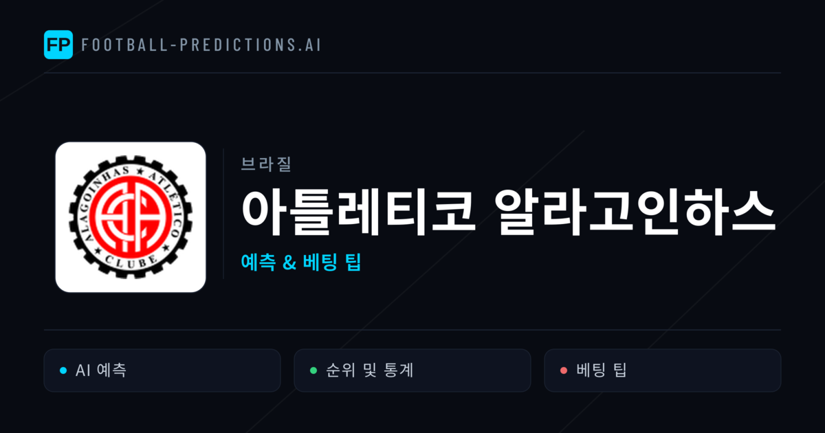 아틀레티코 알라고인하스 축구 예측 & 통계
