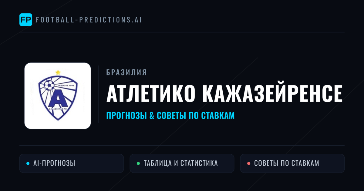 Атлетико Кажазейренсе прогнозы и статистика