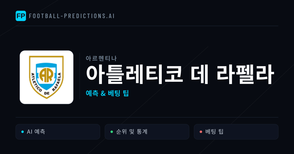 아틀레티코 데 라펠라 축구 예측 & 통계