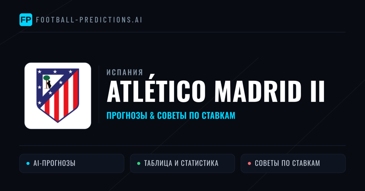 Atlético Madrid II прогнозы и статистика