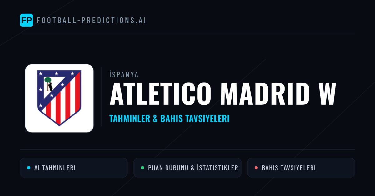 Atletico Madrid W Tahminleri & İstatistikler