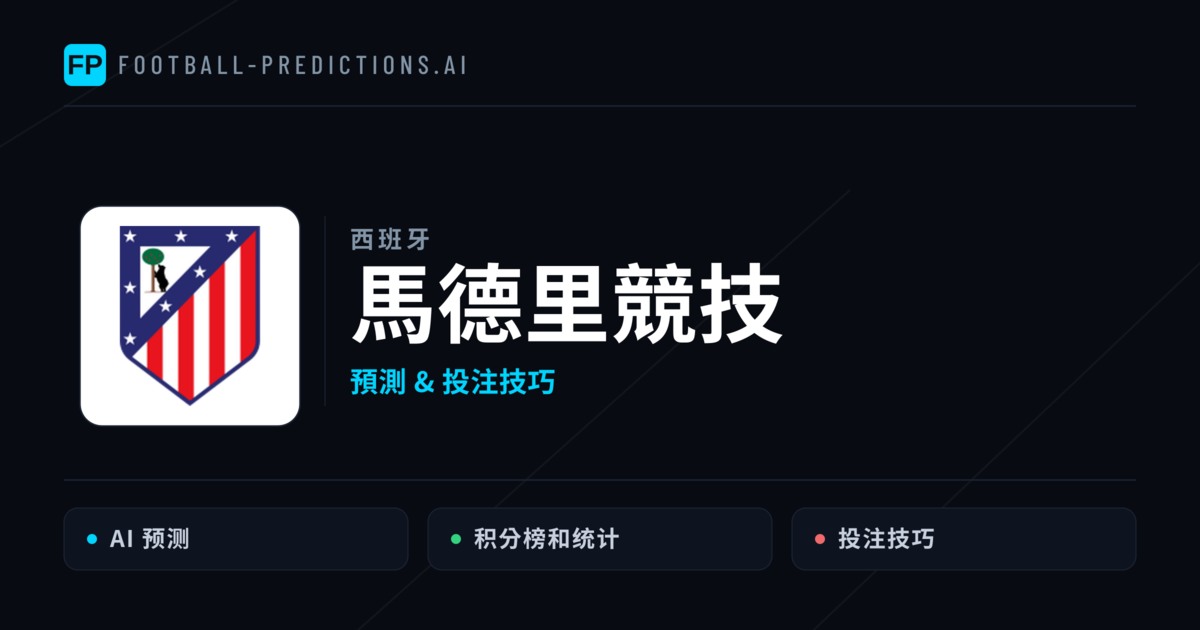 馬德里競技 運彩分析|足球預測與數據