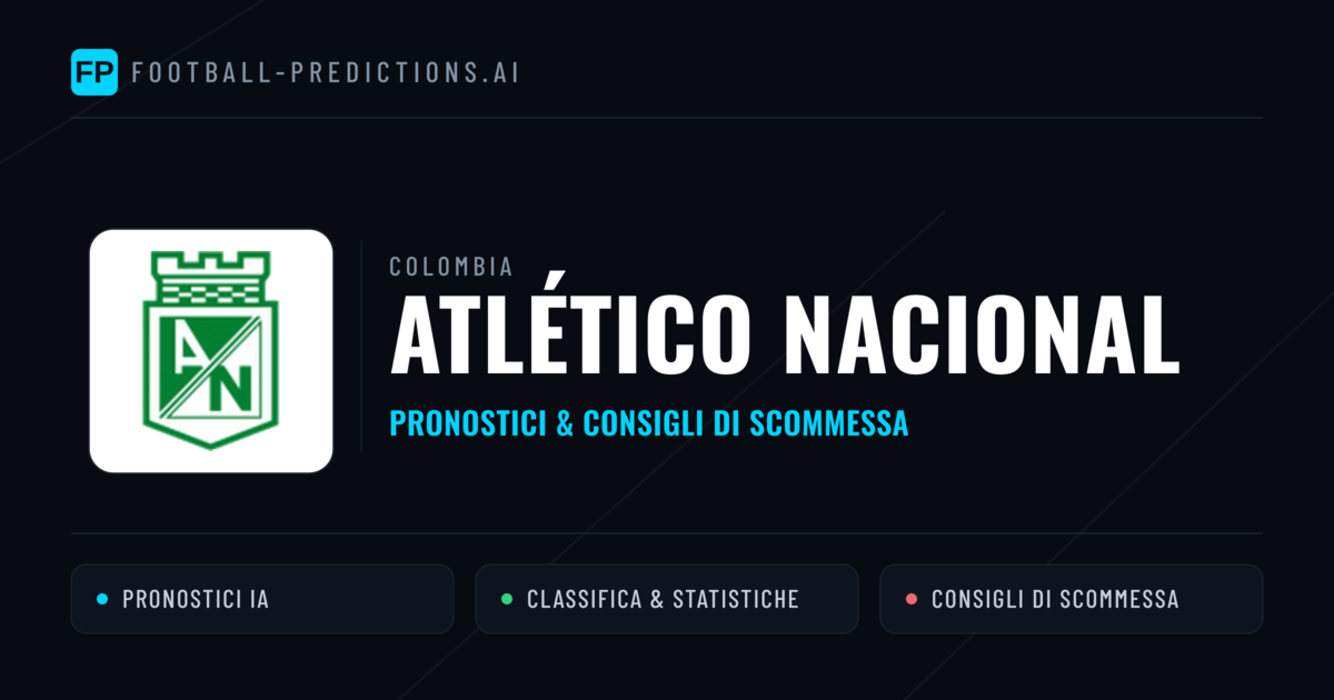 Pronostici e Statistiche Atlético Nacional