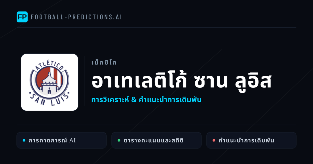 อาเทเลติโก้ ซาน ลูอิส การวิเคราะห์และสถิติ