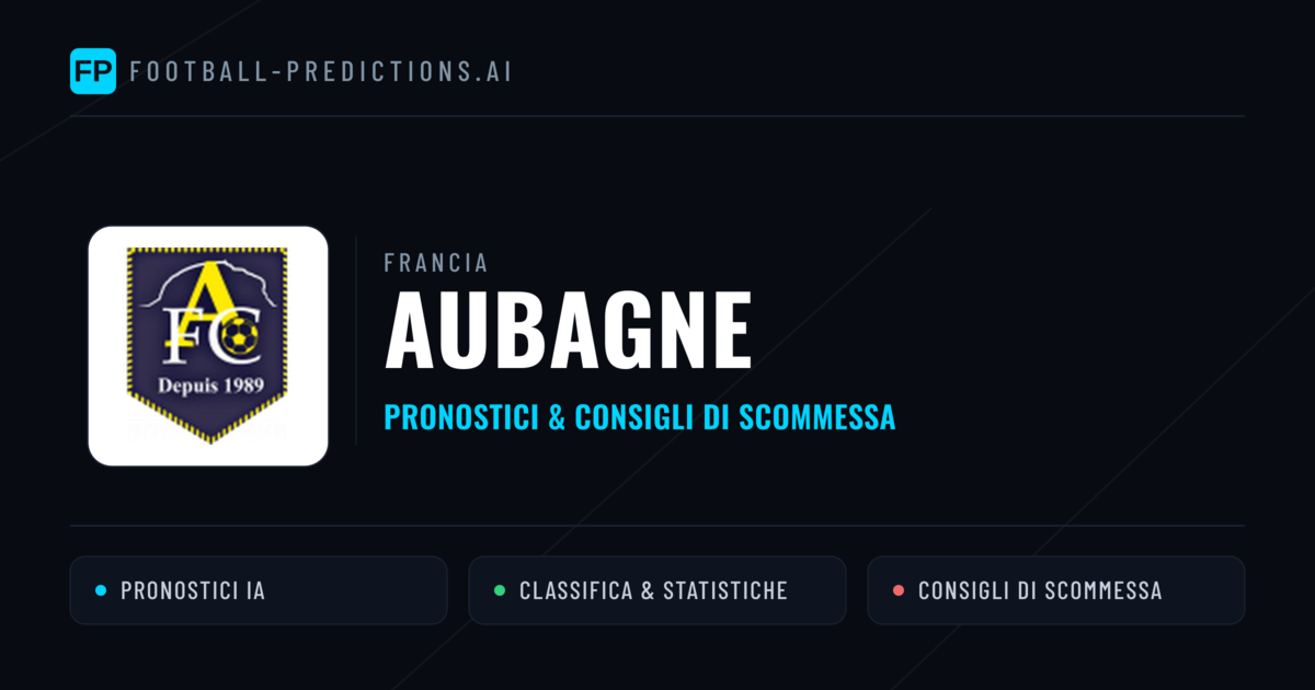 Pronostici e Statistiche Aubagne