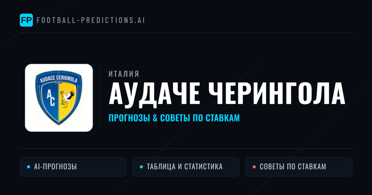 Аудаче Черингола прогнозы и статистика
