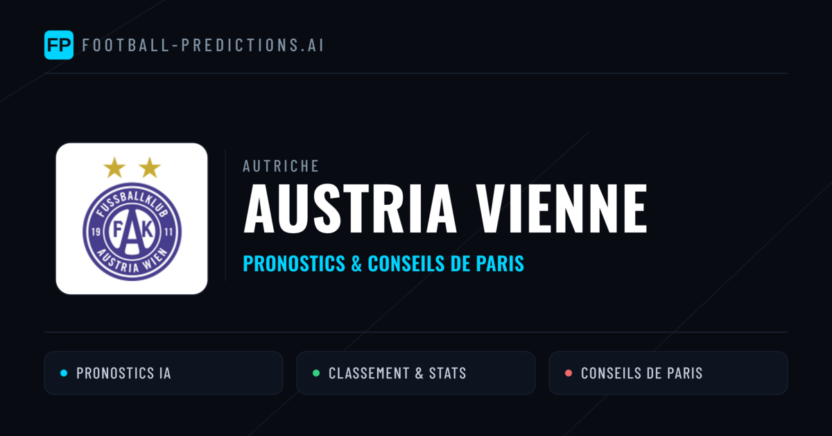 Austria Vienne Pronostics & Statistiques