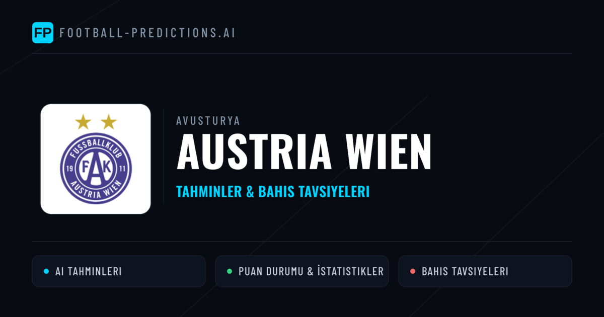 Austria Wien Tahminleri & İstatistikler