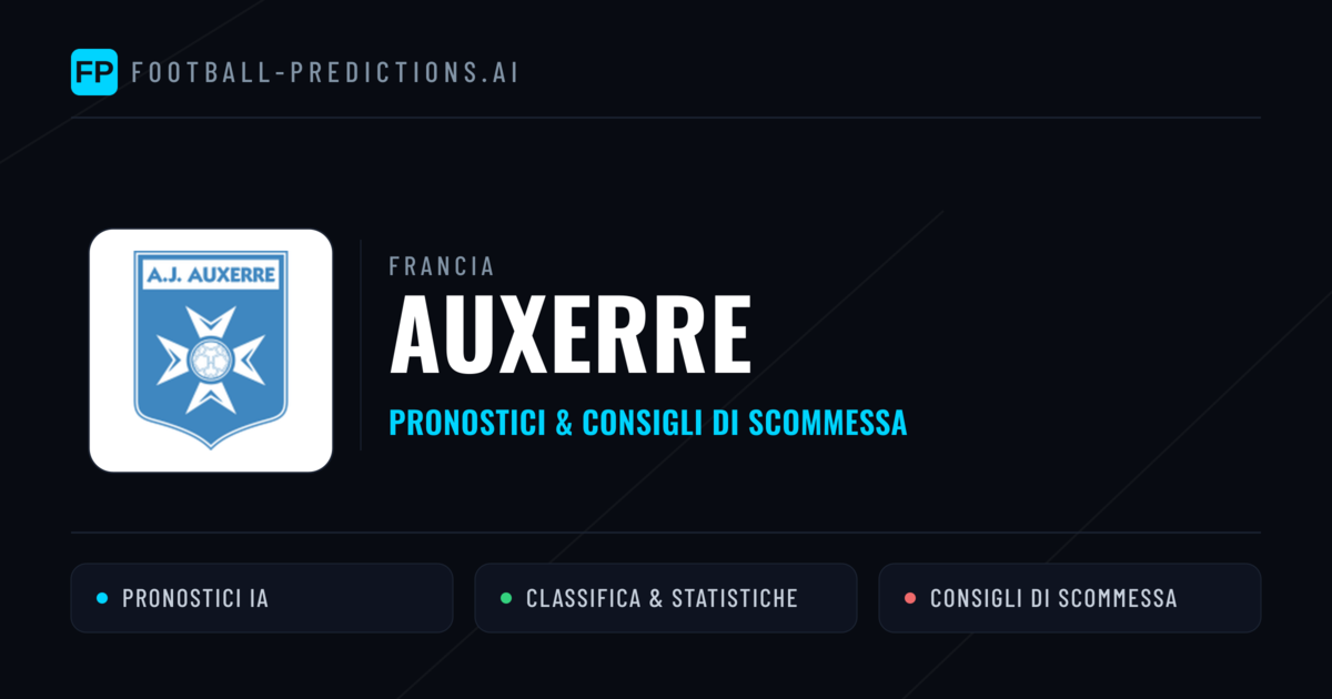 Pronostici e Statistiche Auxerre