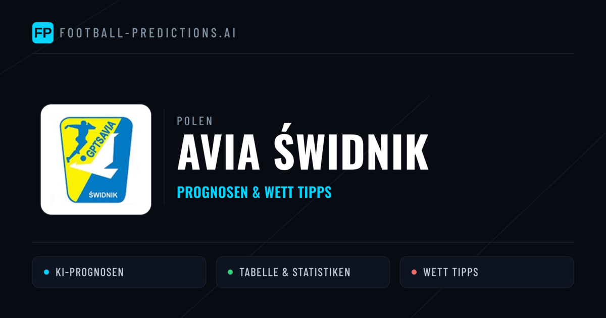 Avia Świdnik Prognosen & Statistiken