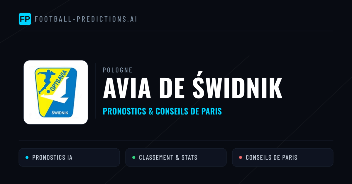 Avia de Świdnik Pronostics & Statistiques