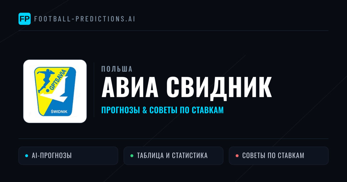 Авиа Свидник прогнозы и статистика