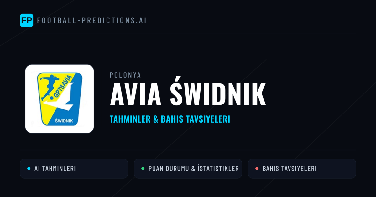 Avia Świdnik Tahminleri & İstatistikler