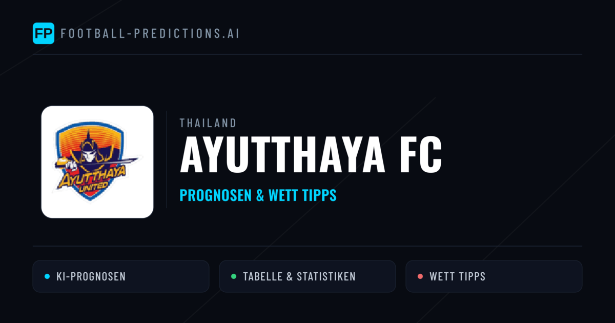Ayutthaya FC Prognosen & Statistiken