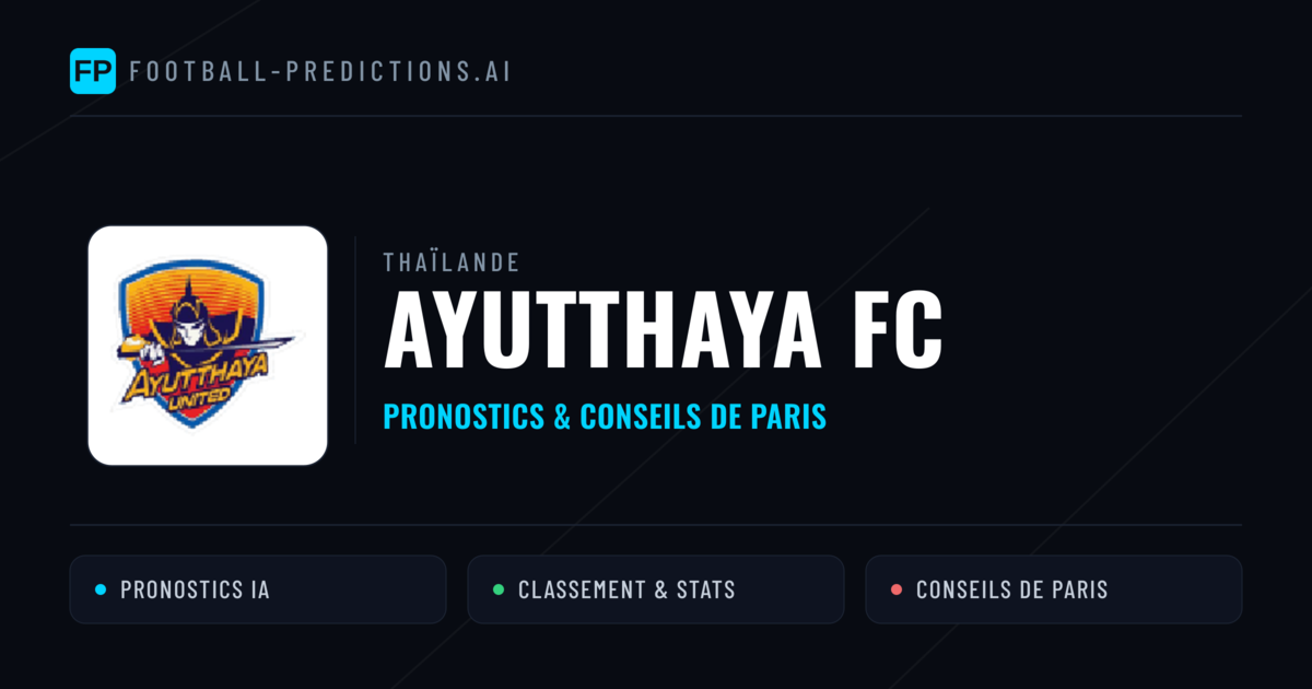 Ayutthaya FC Pronostics & Statistiques