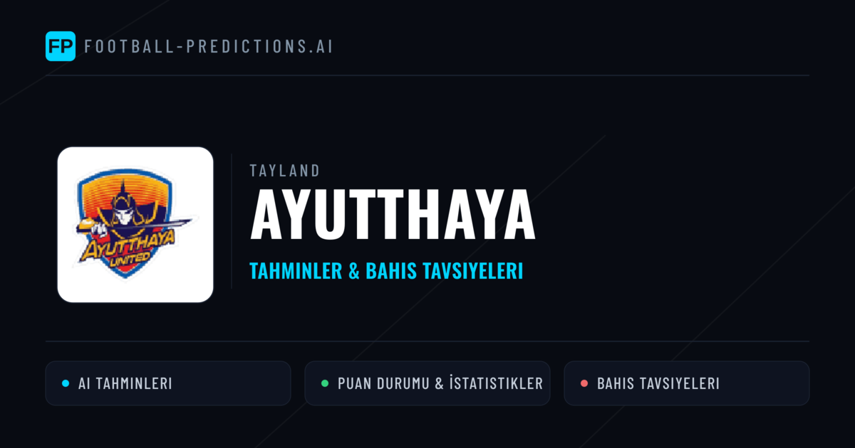Ayutthaya Tahminleri & İstatistikler