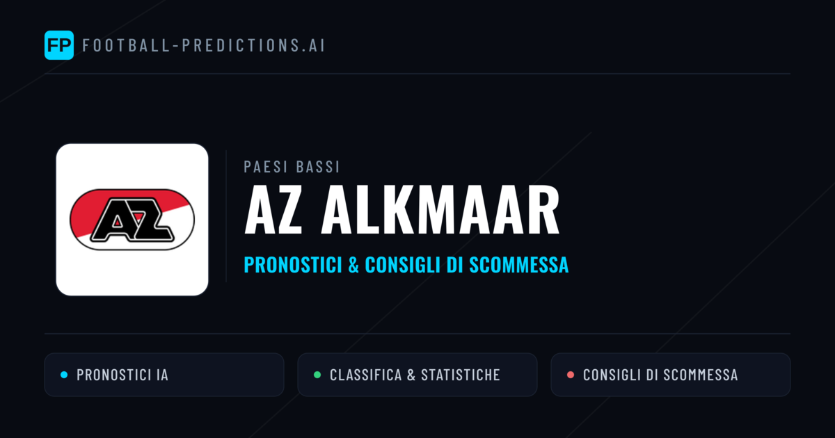 Pronostici e Statistiche AZ Alkmaar