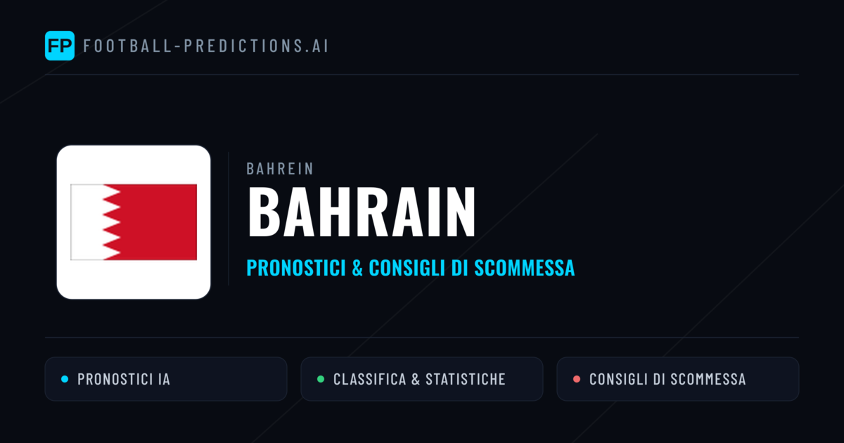 Pronostici e Statistiche Bahrain