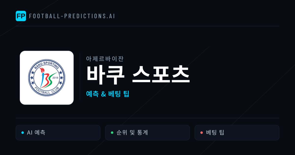 바쿠 스포츠 축구 예측 & 통계
