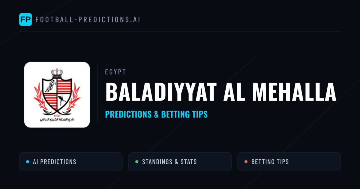 Baladiyyat Al Mehalla Predictions & Stats
