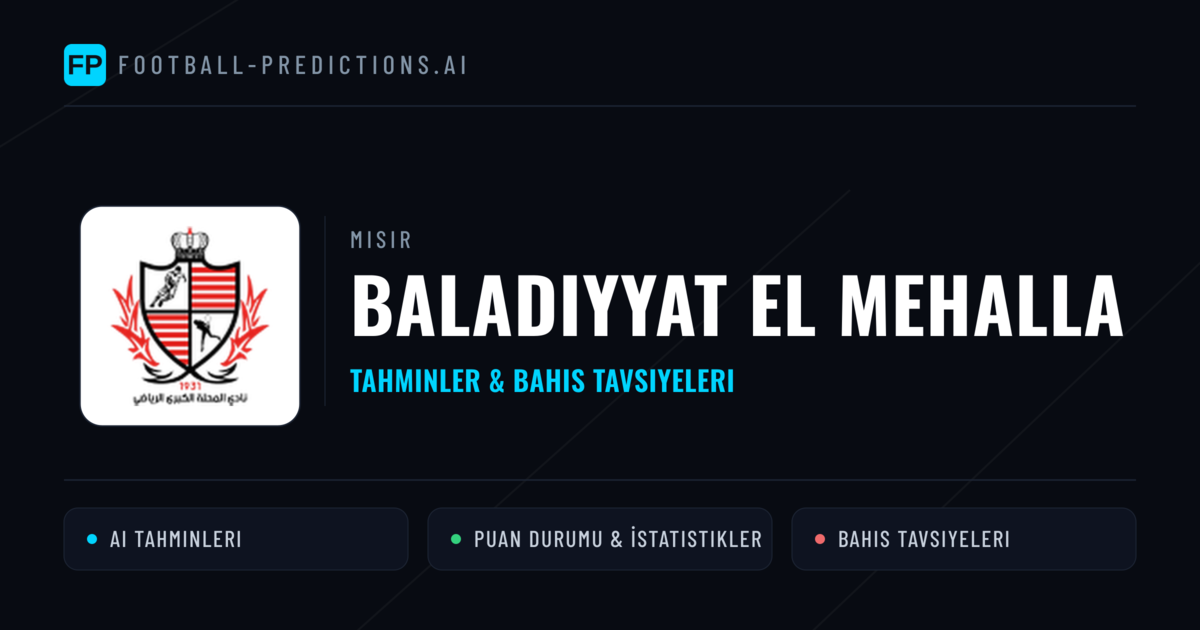 Baladiyyat El Mehalla Tahminleri & İstatistikler