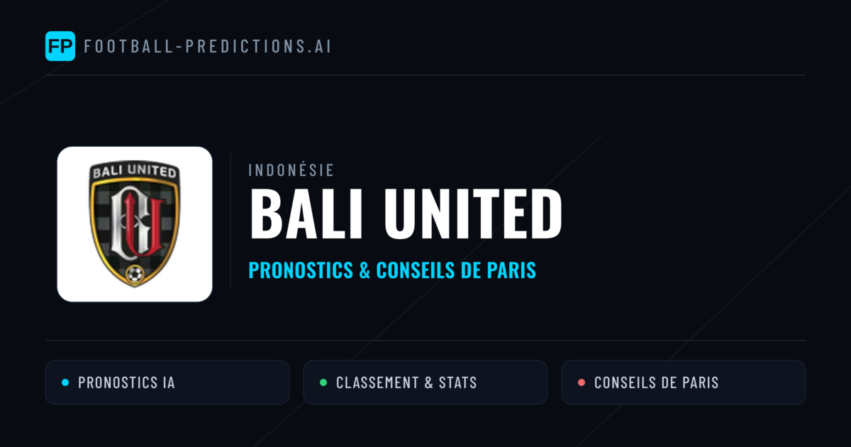Bali United Pronostics & Statistiques