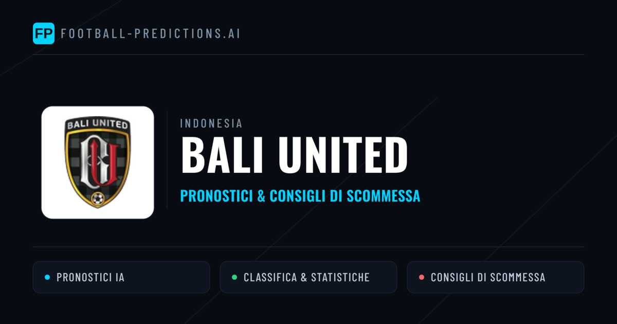 Pronostici e Statistiche Bali United