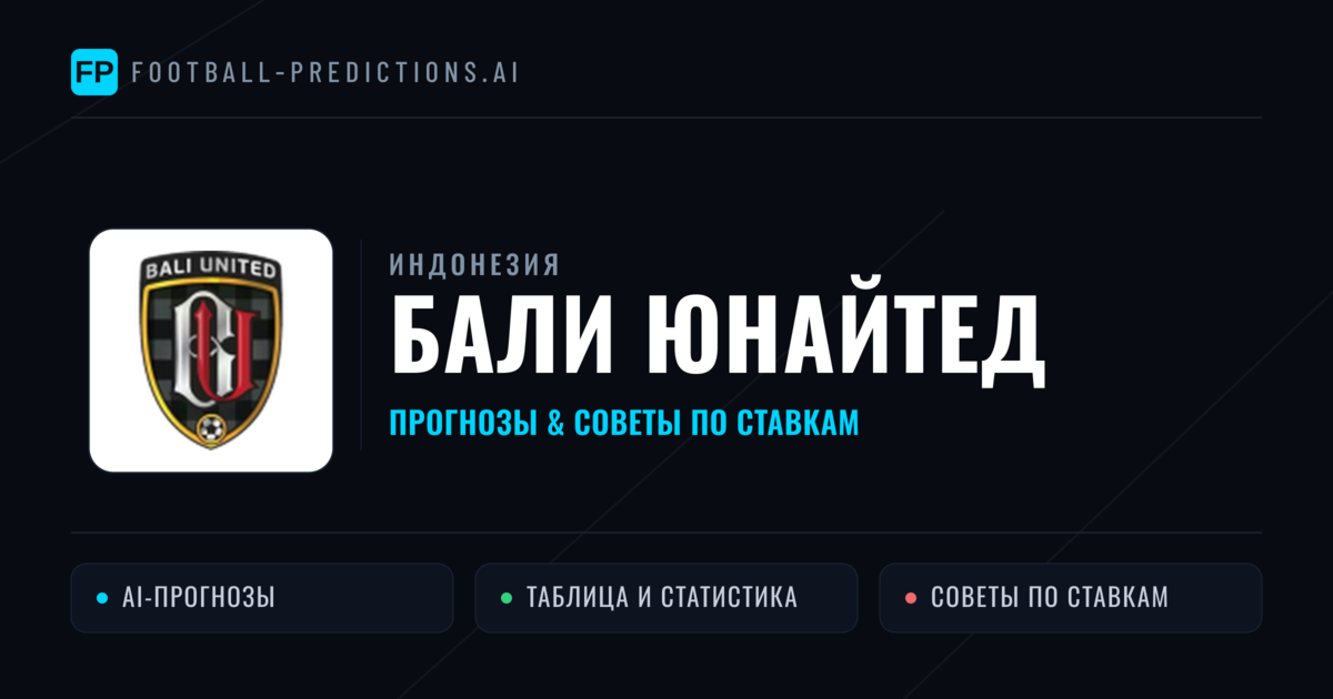 Бали Юнайтед прогнозы и статистика