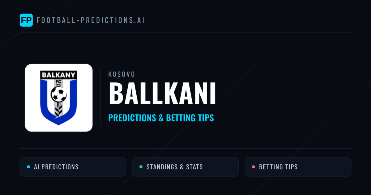 Ballkani Predictions & Stats