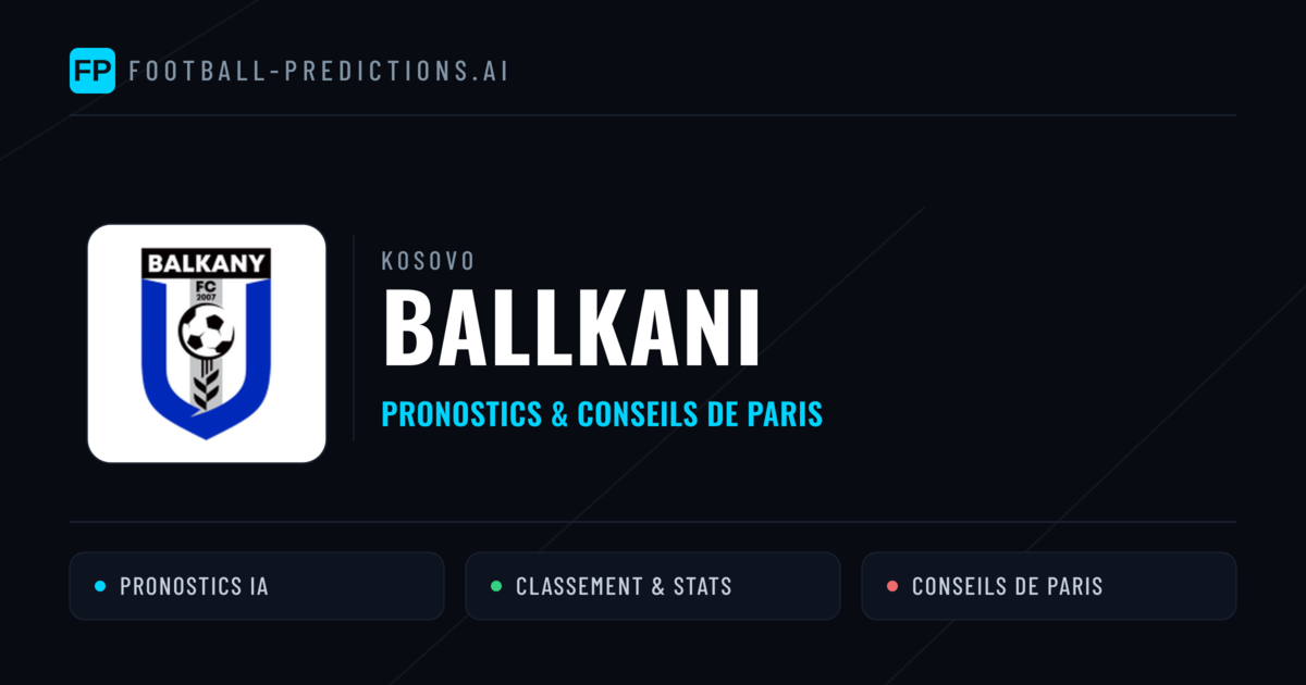 Ballkani Pronostics & Statistiques