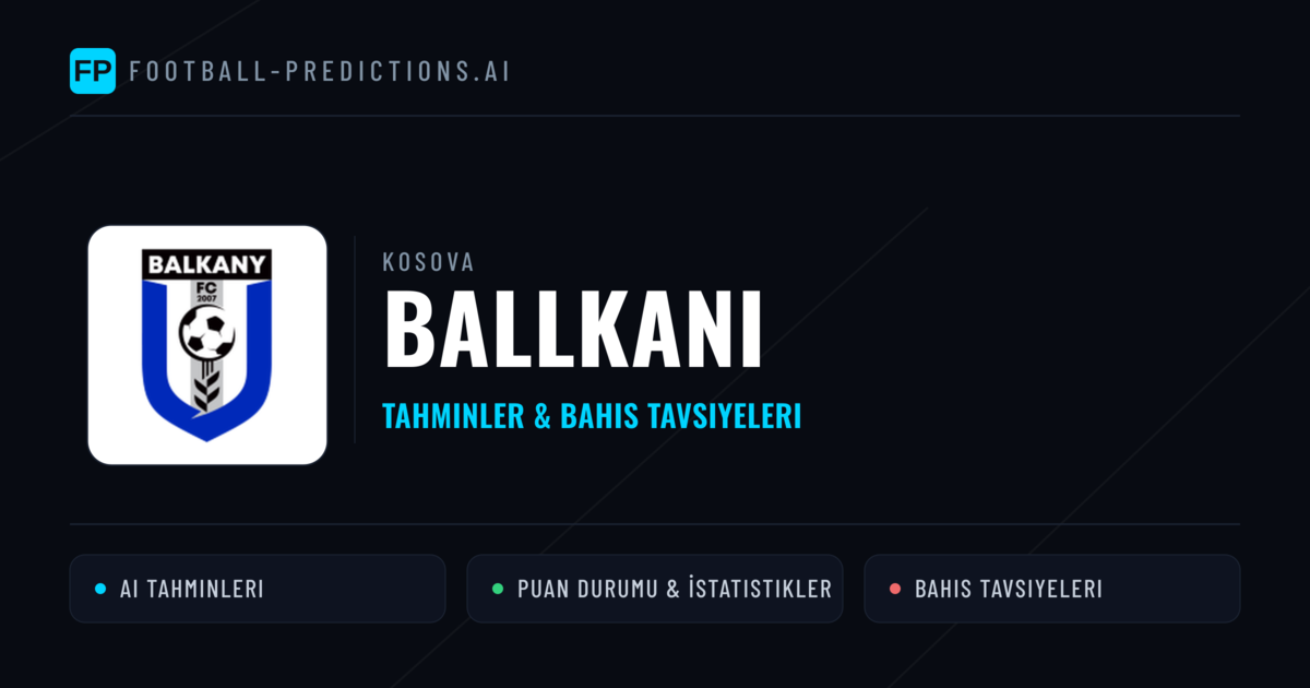 Ballkani Tahminleri & İstatistikler