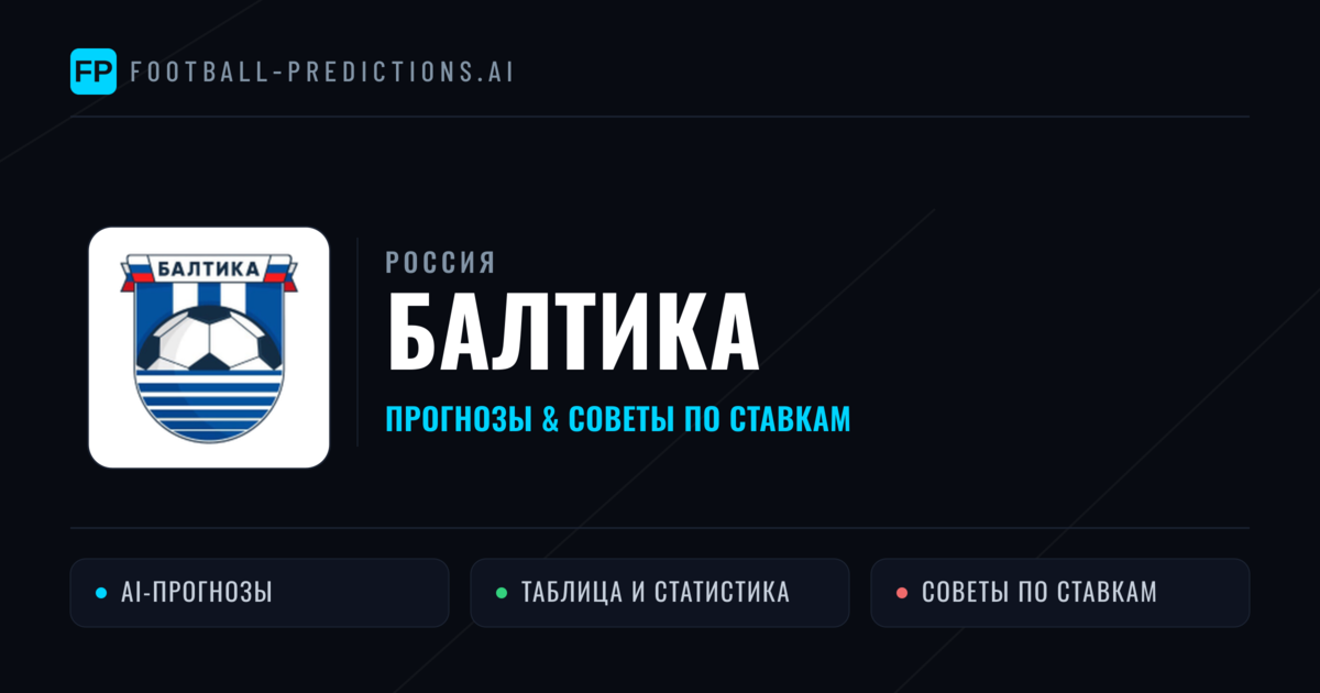 Балтика прогнозы и статистика