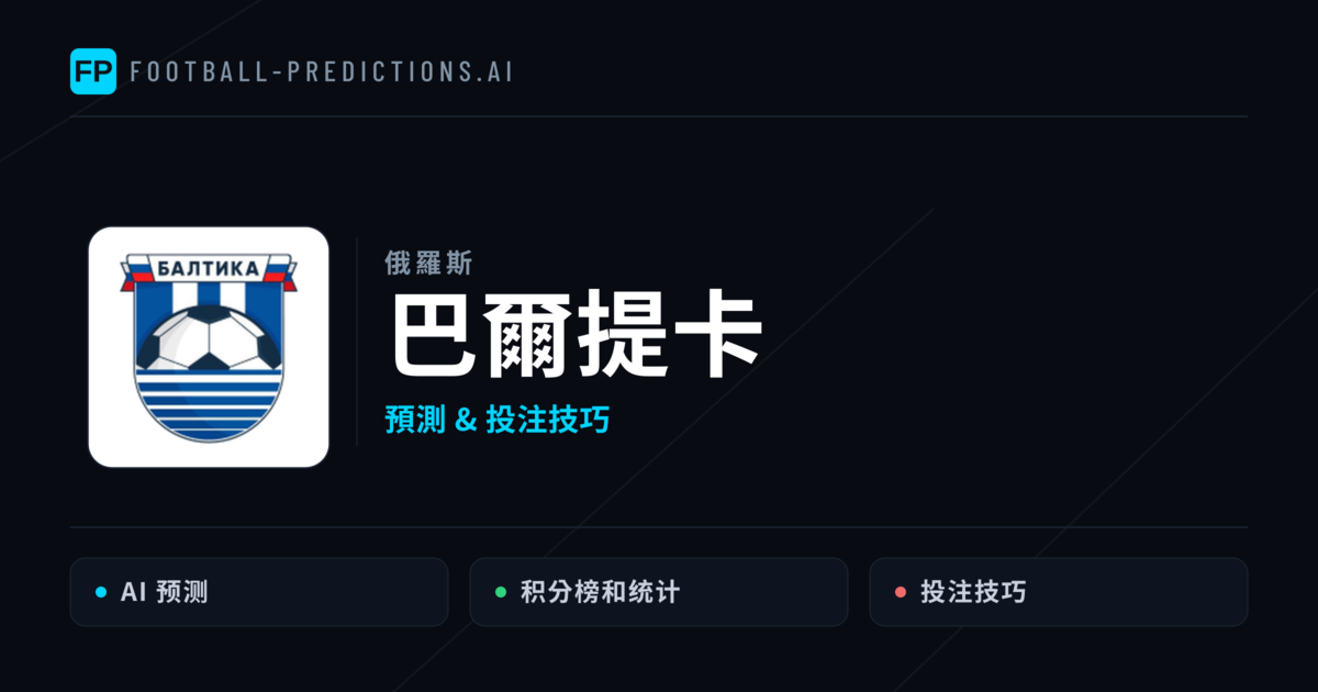 巴爾提卡 運彩分析|足球預測與數據