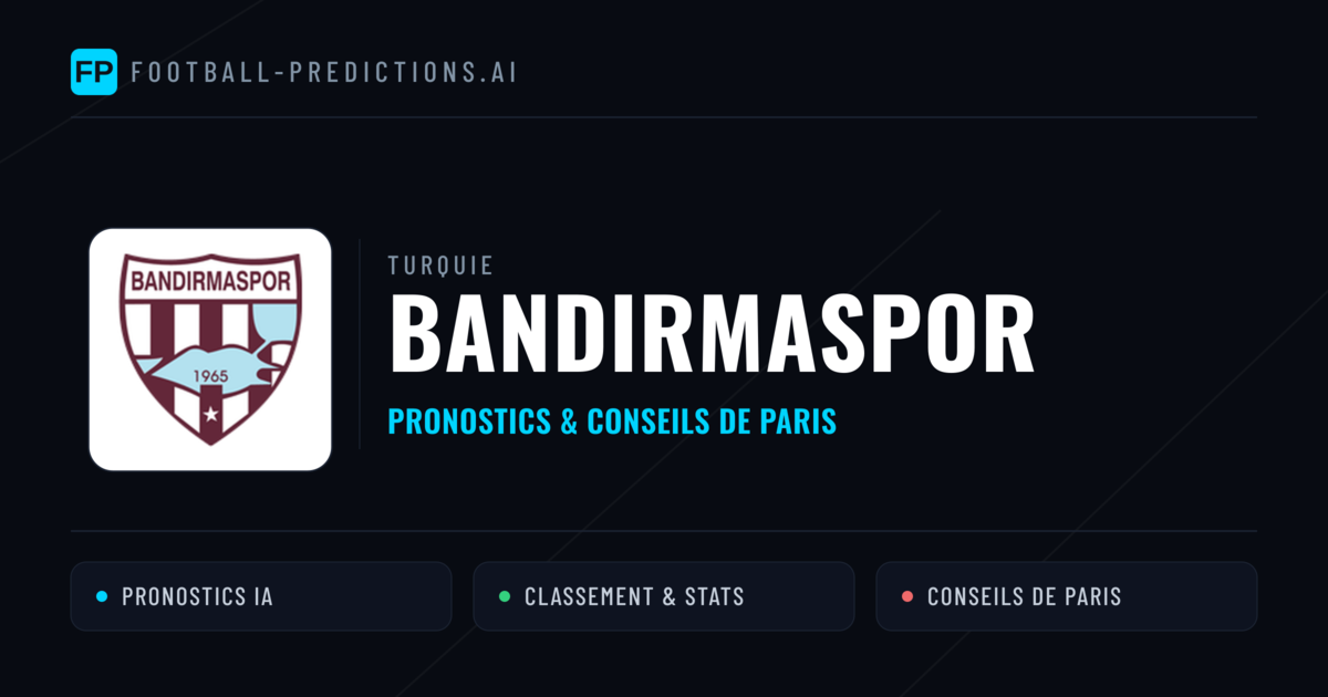 Bandırmaspor Pronostics & Statistiques