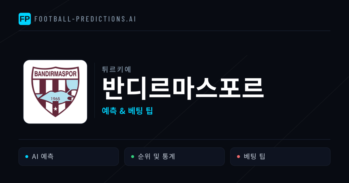 반디르마스포르 축구 예측 & 통계