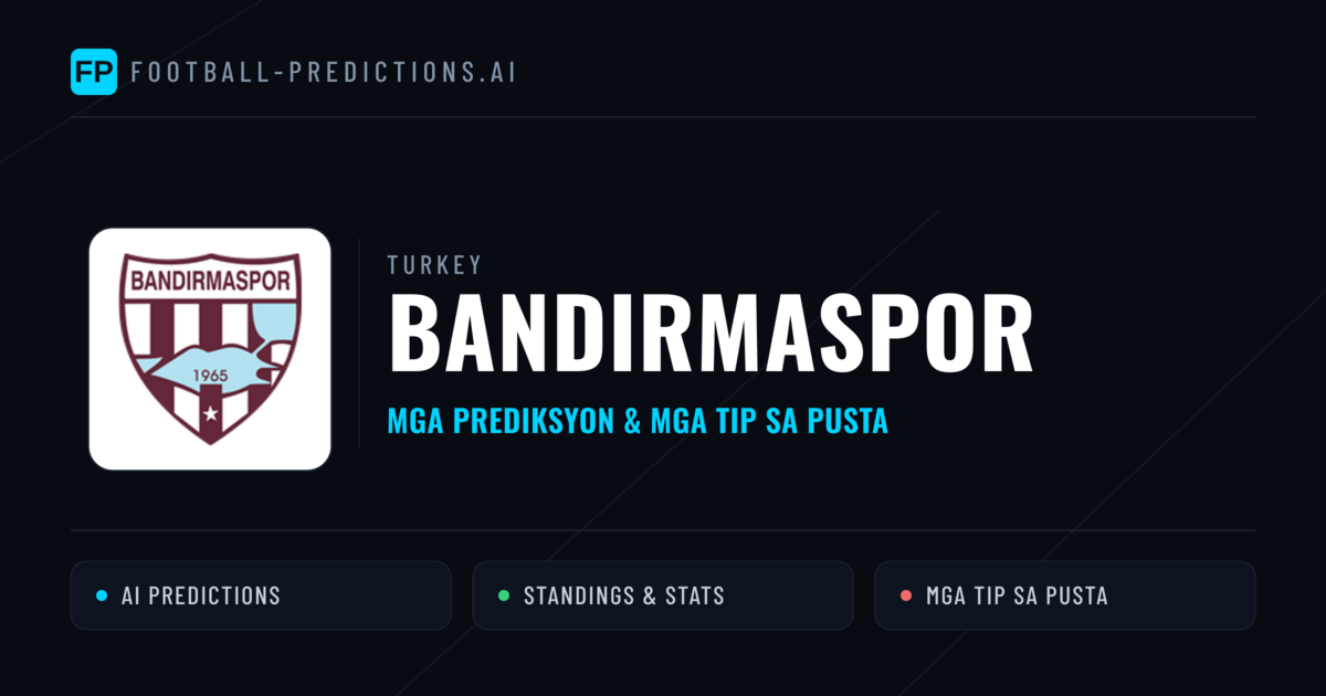 Bandırmaspor Predictions & Stats