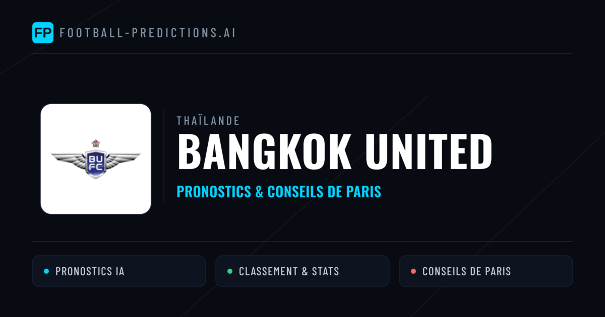 Bangkok United Pronostics & Statistiques