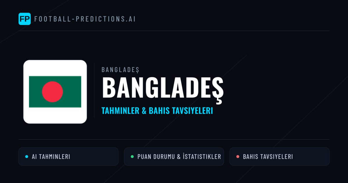 Bangladeş Tahminleri & İstatistikler