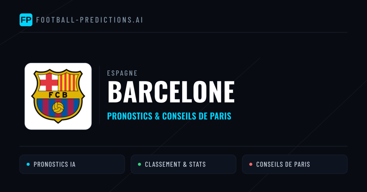 Barcelone Pronostics & Statistiques