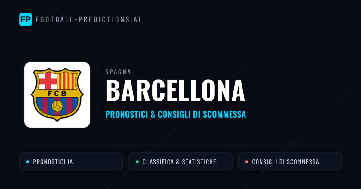 Pronostici e Statistiche Barcellona