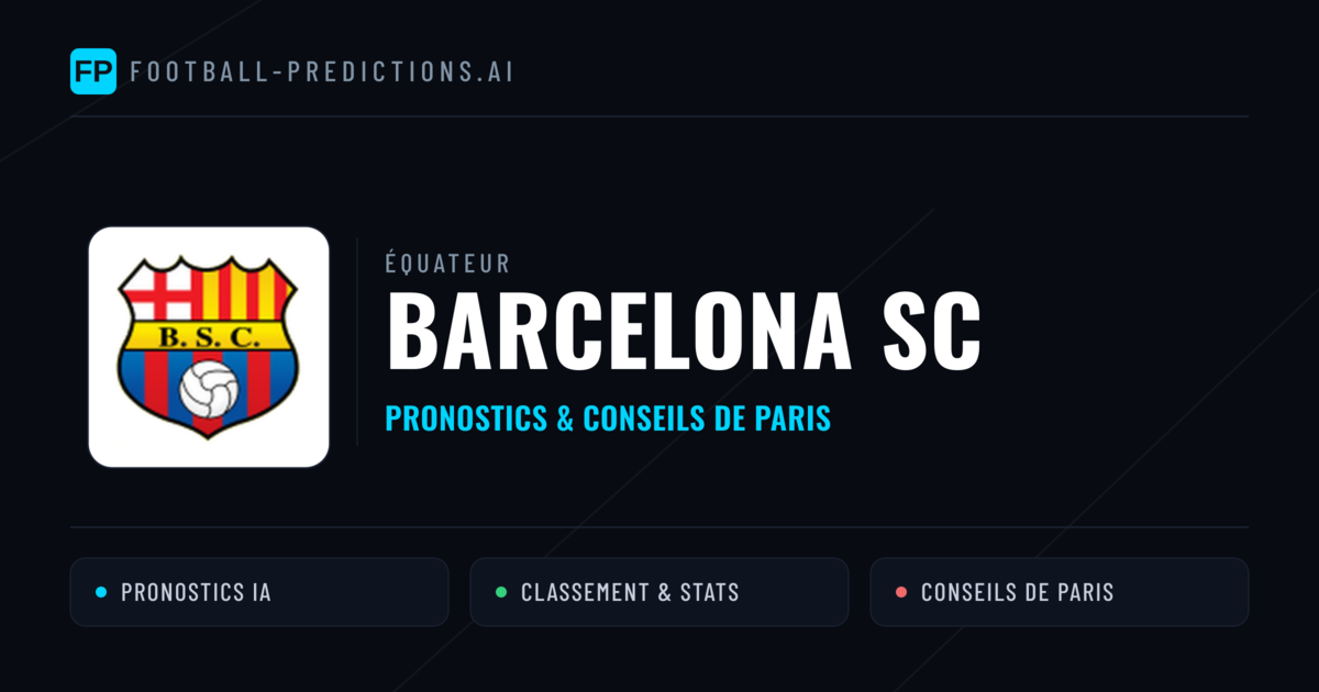 Barcelona SC Pronostics & Statistiques