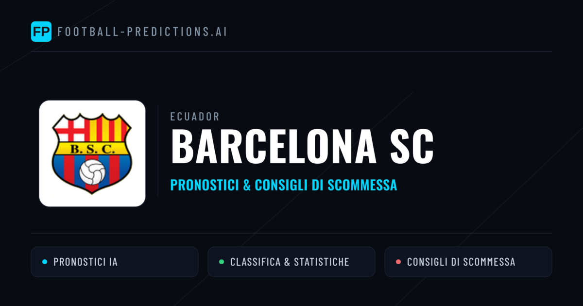 Pronostici e Statistiche Barcelona SC