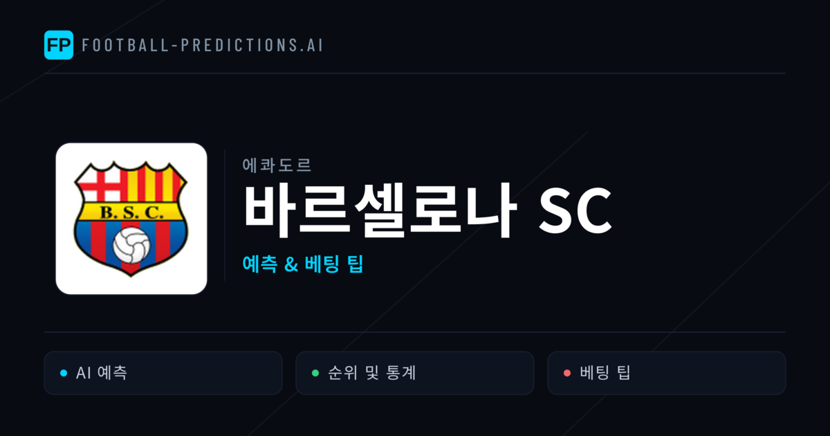 바르셀로나 SC 축구 예측 & 통계