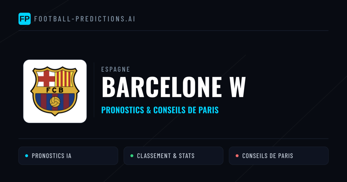 Barcelone W Pronostics & Statistiques