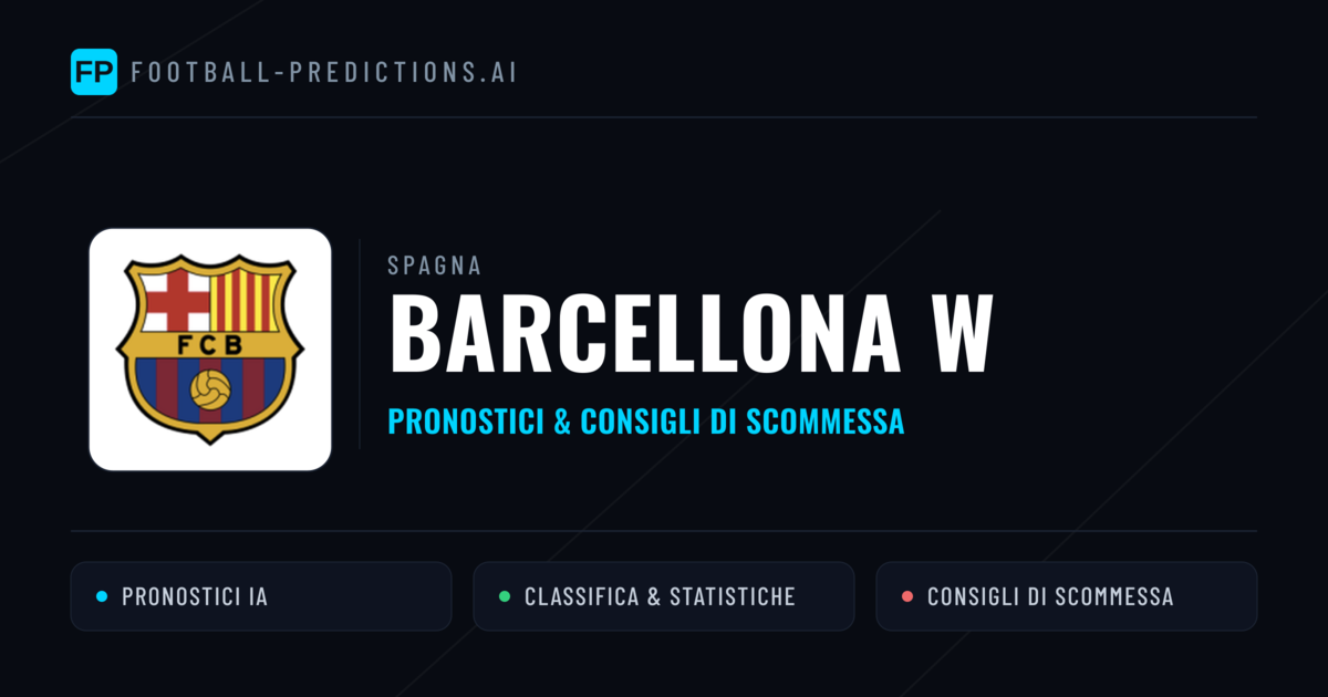 Pronostici e Statistiche Barcellona W