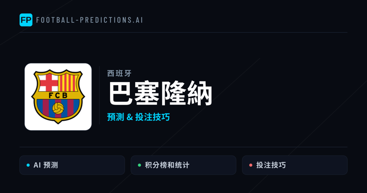 巴塞隆納 運彩分析｜足球預測與數據