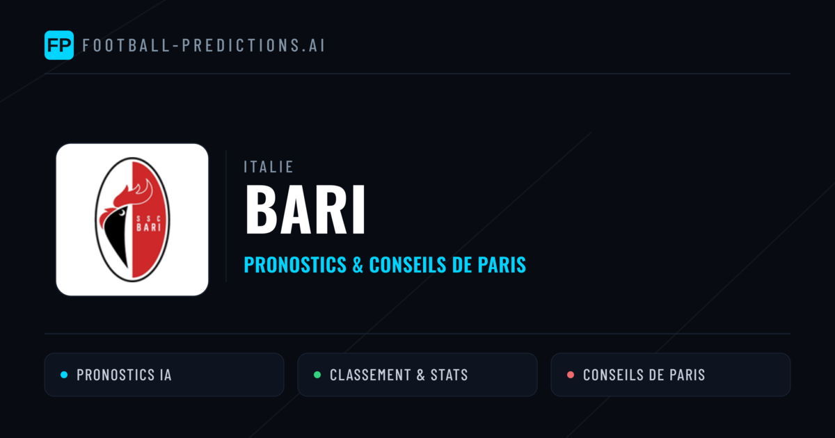 Bari Pronostics & Statistiques