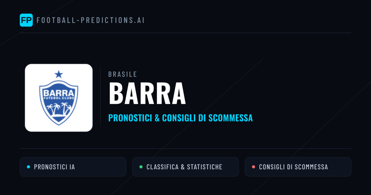 Pronostici e Statistiche Barra