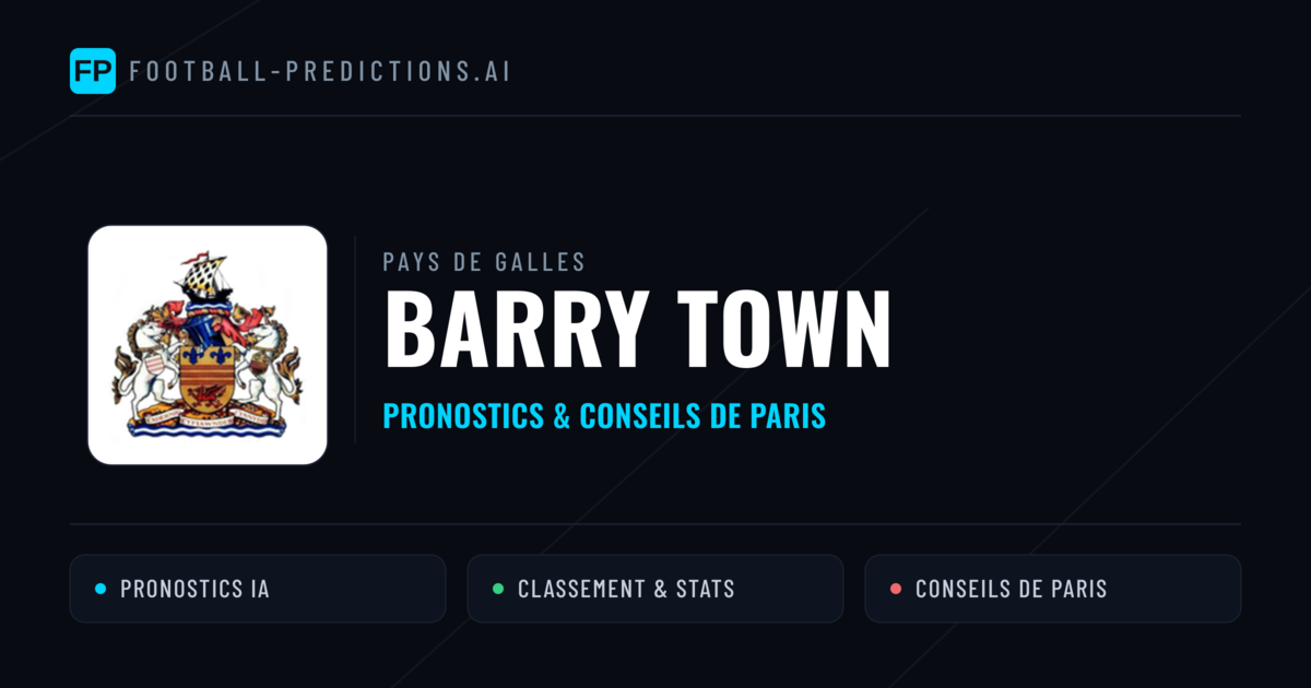 Barry Town Pronostics & Statistiques