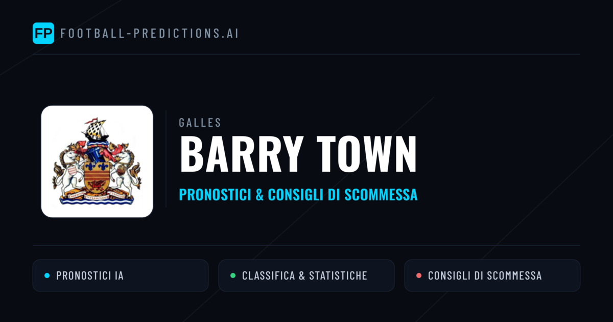 Pronostici e Statistiche Barry Town